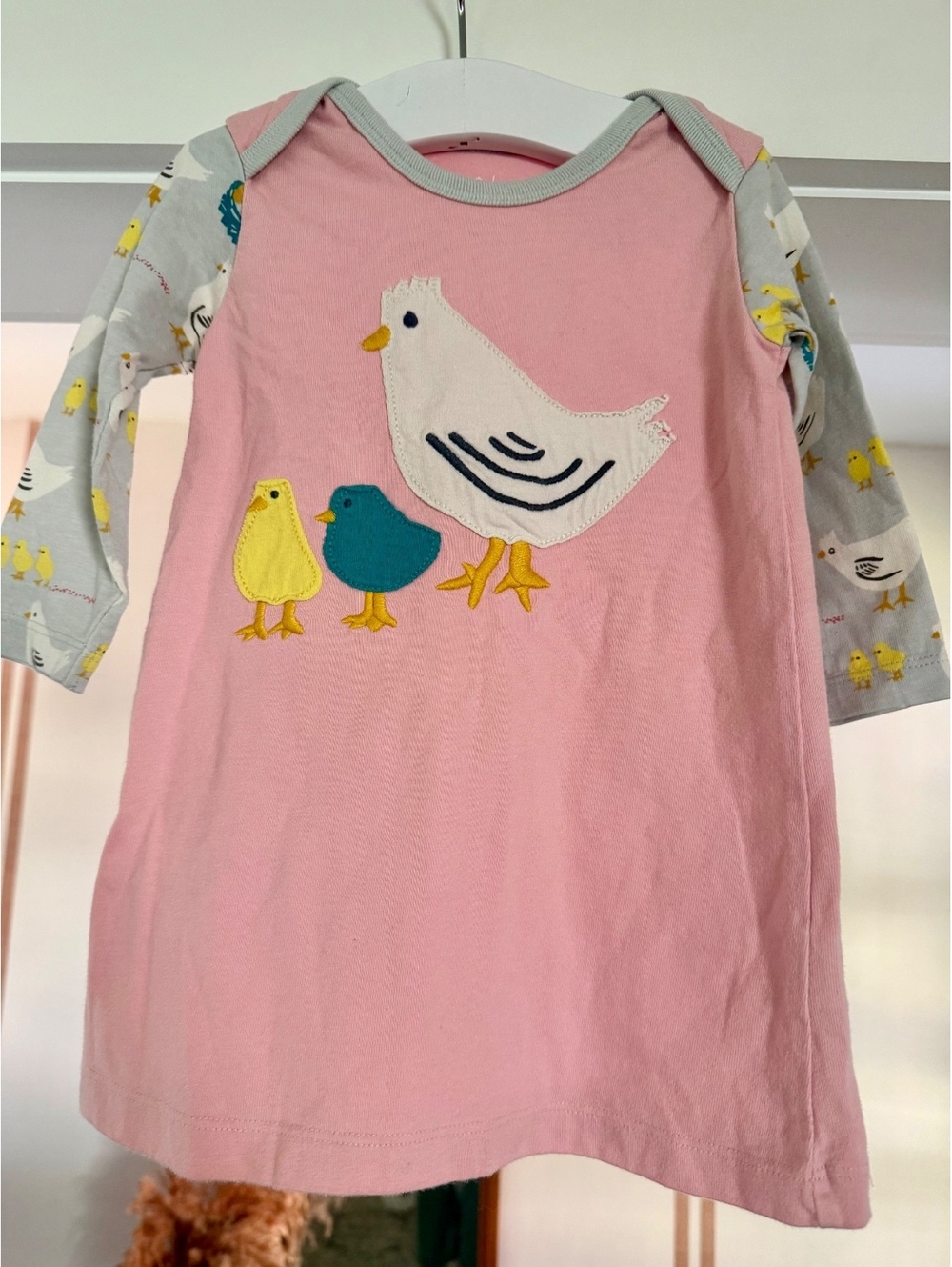 Mini Boden Long Sleeve Dress Sz 6-12 Months EUC